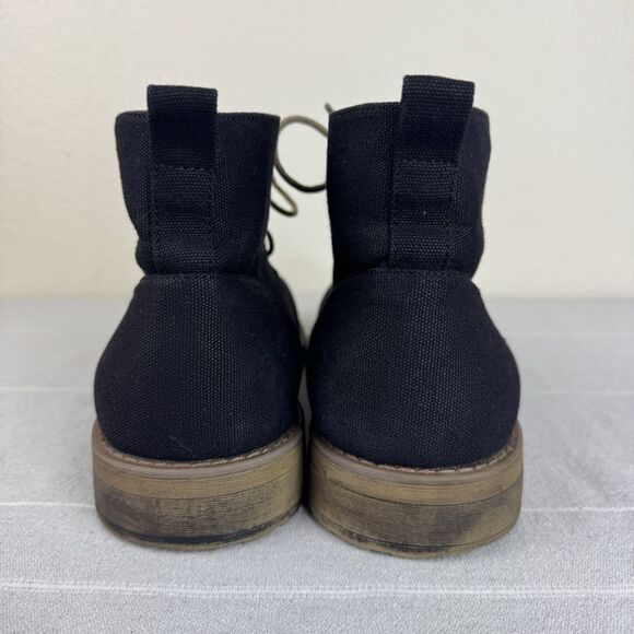 Men’s Perry Ellis Portfolio Tim II Canvas Lace Up Ankle Chukka Boots Black 13 - Picture 3 of 12